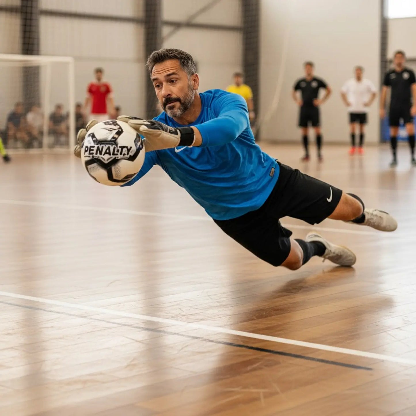 BALON FUTSAL PENALTY STORM XXV NEGRO GRIS Nº4