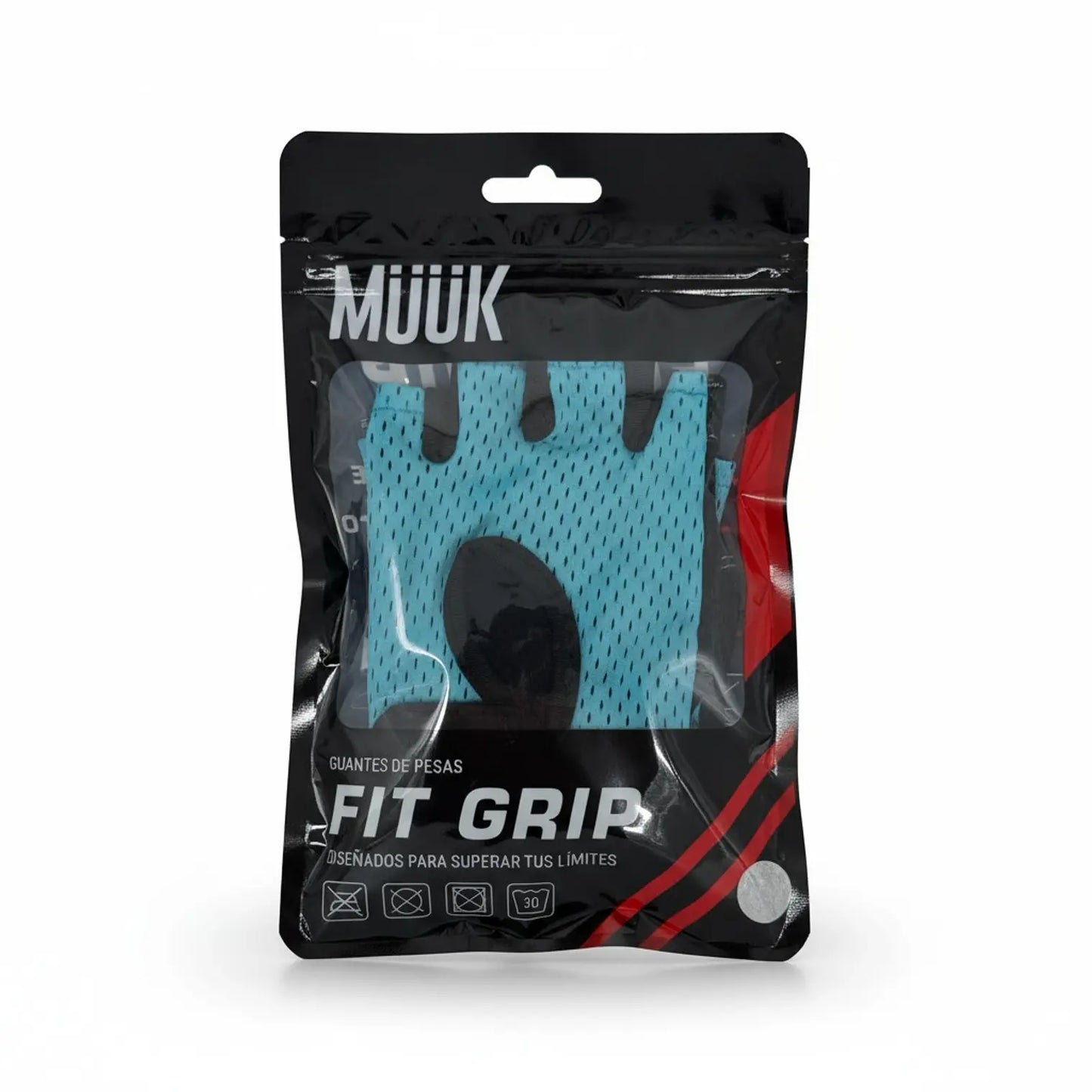 GUANTE FITNESS MUUK FIT GRIP CELESTE