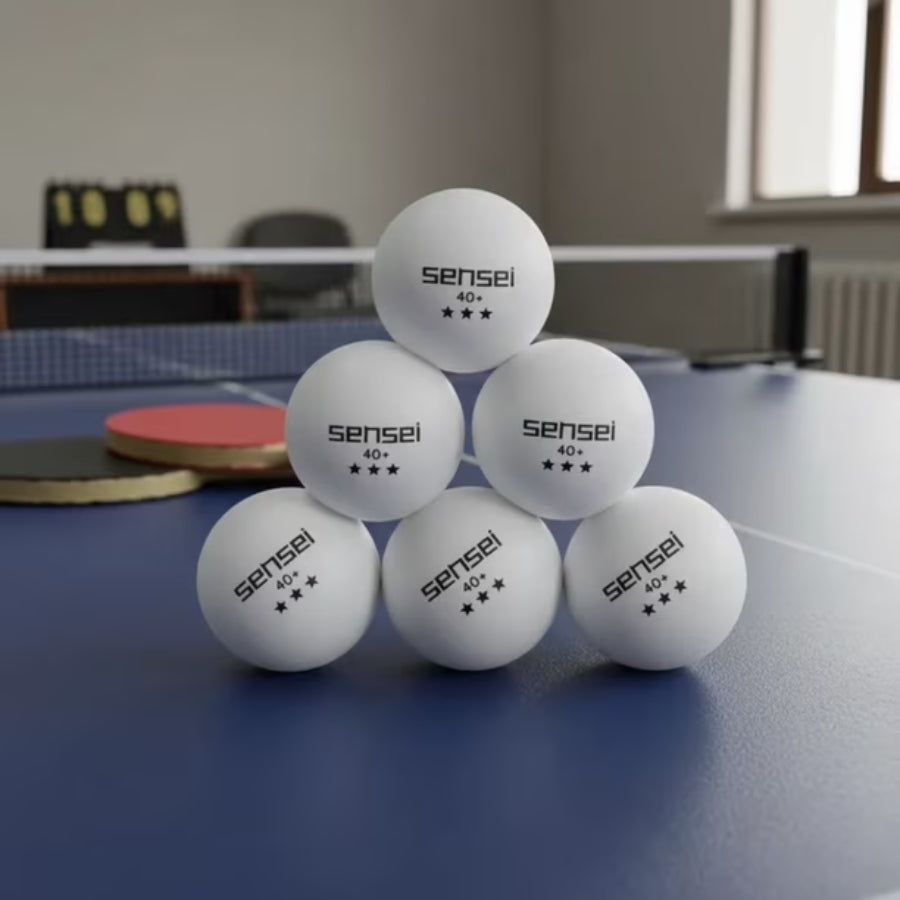 CAJA 6 PELOTAS PING PONG SENSEI 3STAR BLANCO