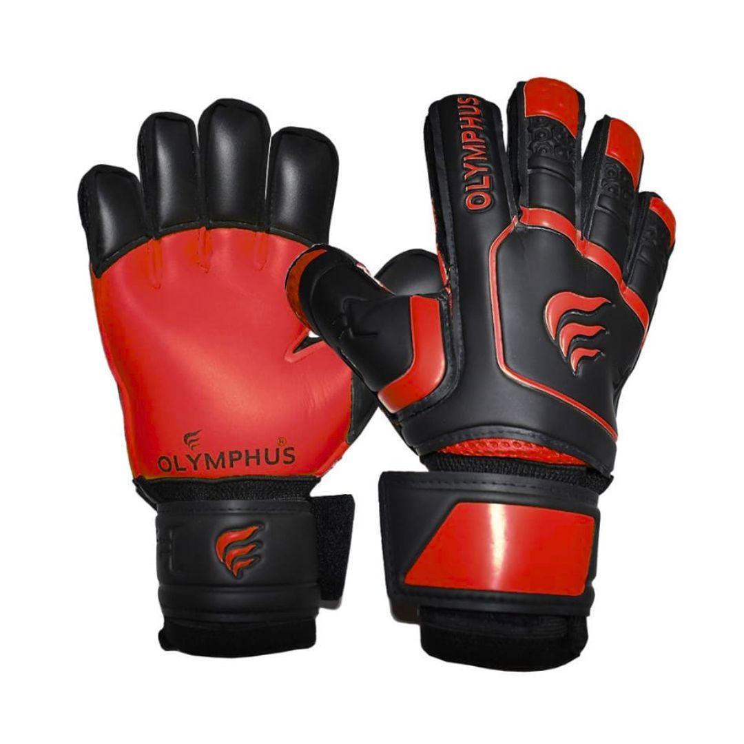 GUANTE ARQUERO OLYMPHUS RIO CON FERULA ADULTO NEGRO ROJO