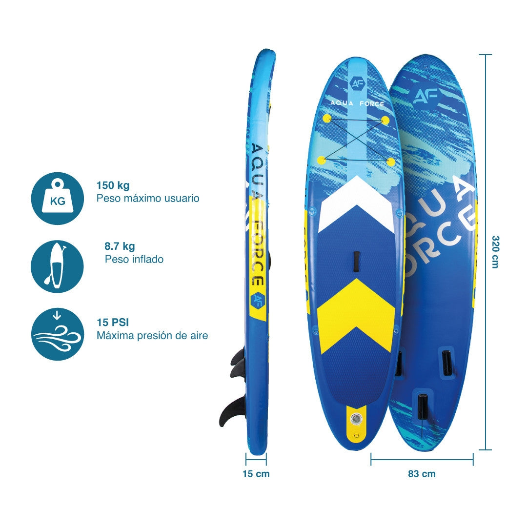 Stand Up Paddle Aquaforce Inflable 10'6'' Ocean - Doble Capa