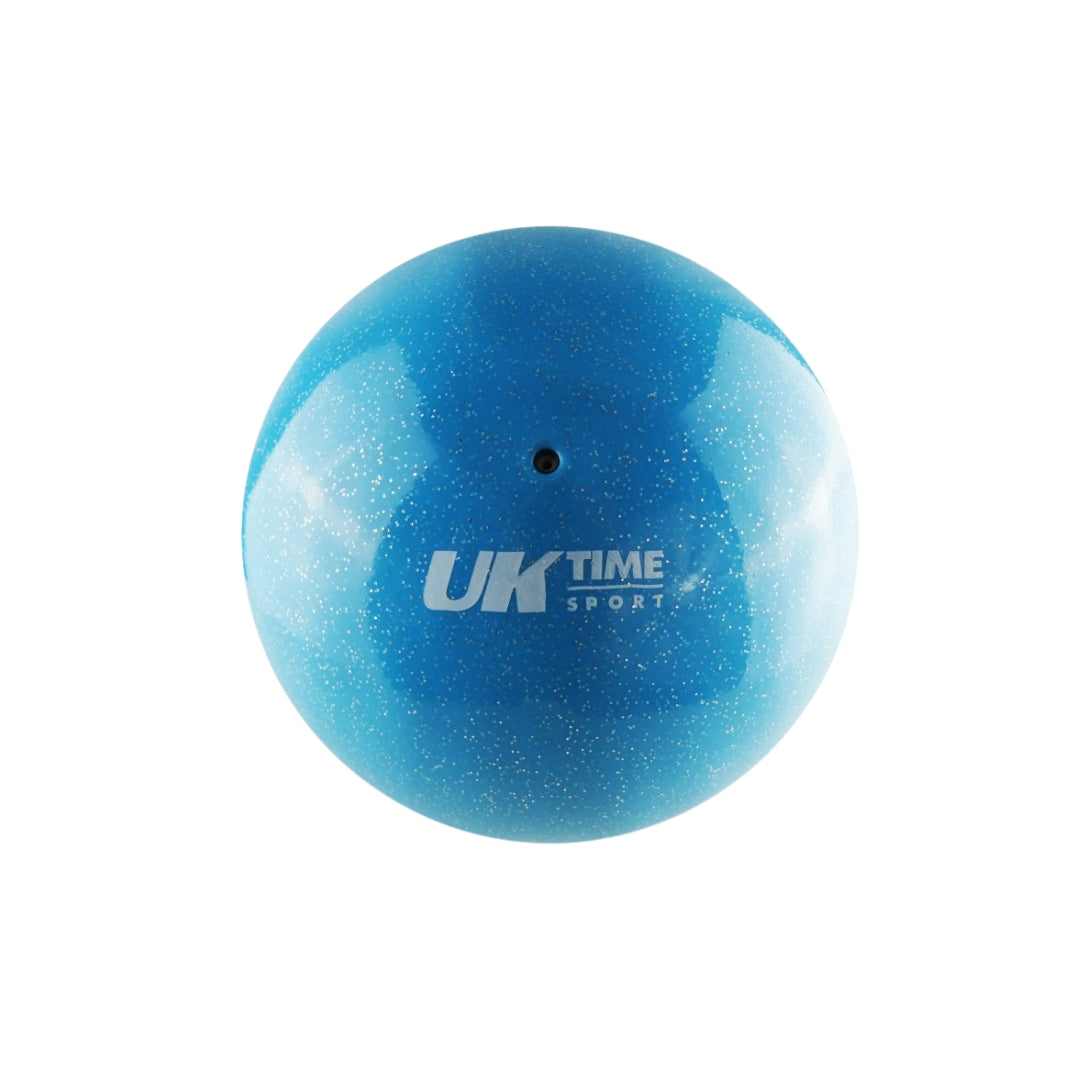 BALON GIMNASIA RITMICA GLITTER LISO CELESTE Nº7