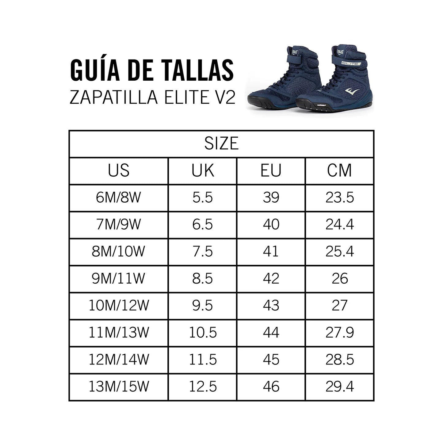 ZAPATILLAS BOX EVERLAST ELITE 2 HIGH TOP AZUL MARINO