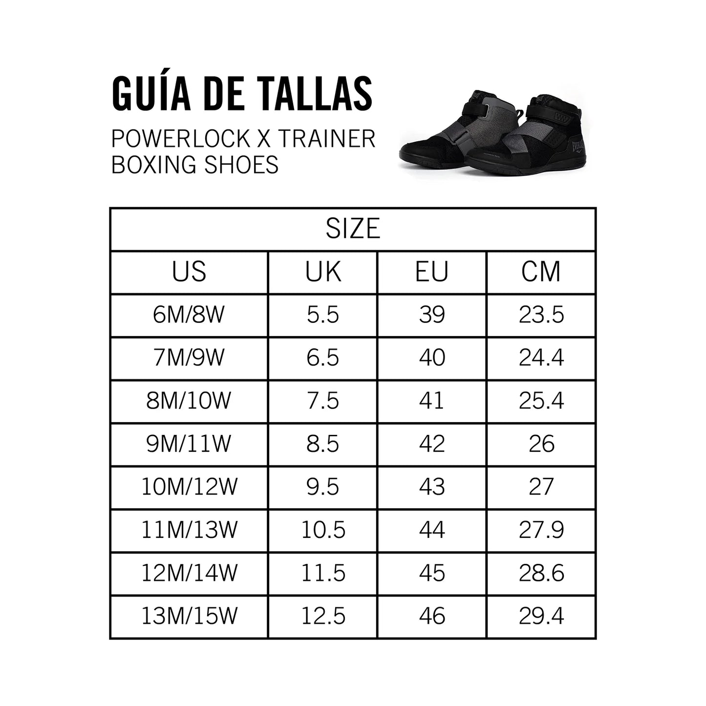 ZAPATILLAS BOXEO EVERLAST POWERLOCK X-TRAINER