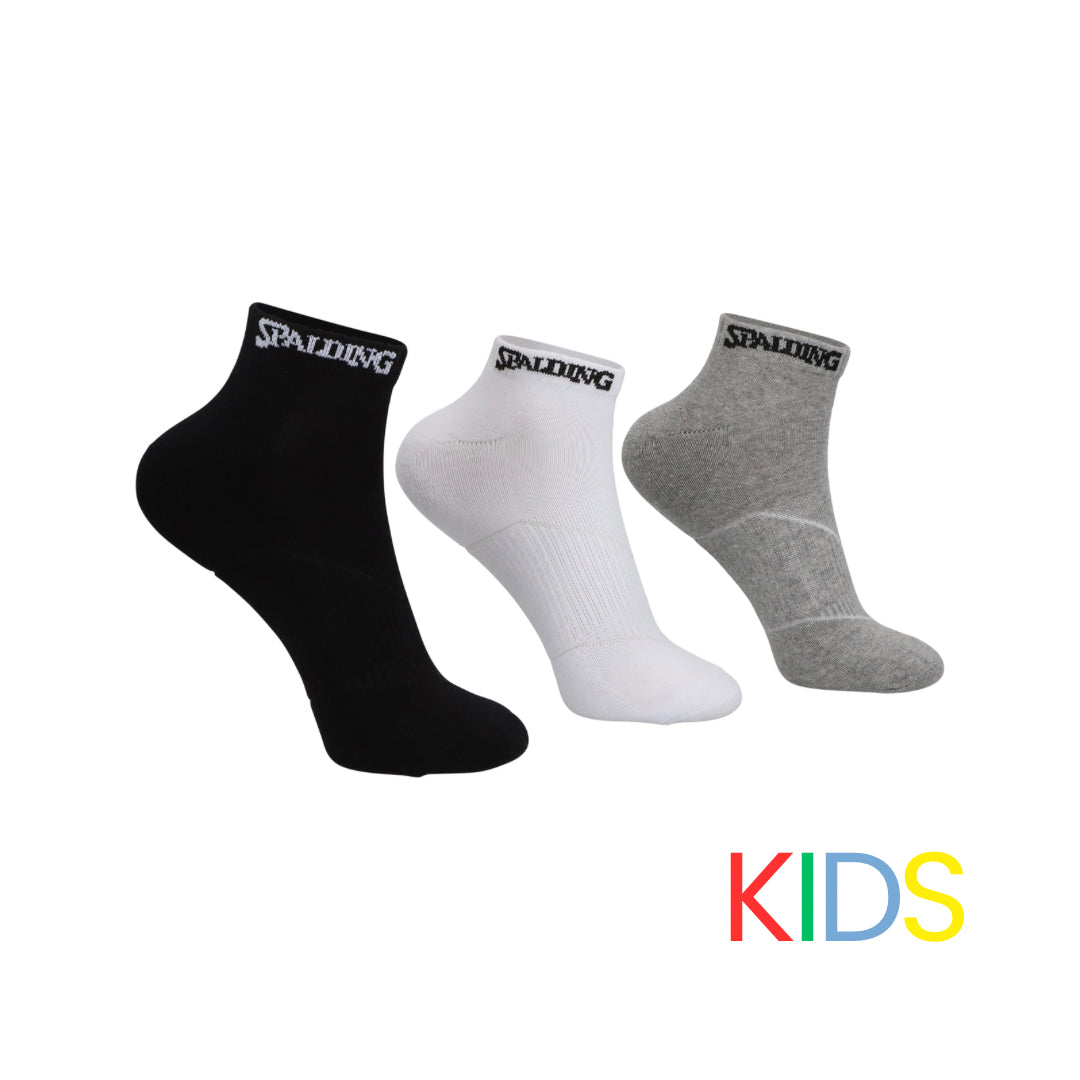 Tripack Calcetas Spalding Tricolor Caña Baja Kids