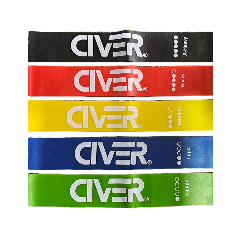 SET 5 BANDAS DE RESISTENCIA ELASTICADAS CERRADAS CIVER