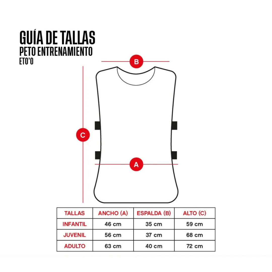 Peto Entrenamiento Etoo Malla Pro Con Costura Infantil