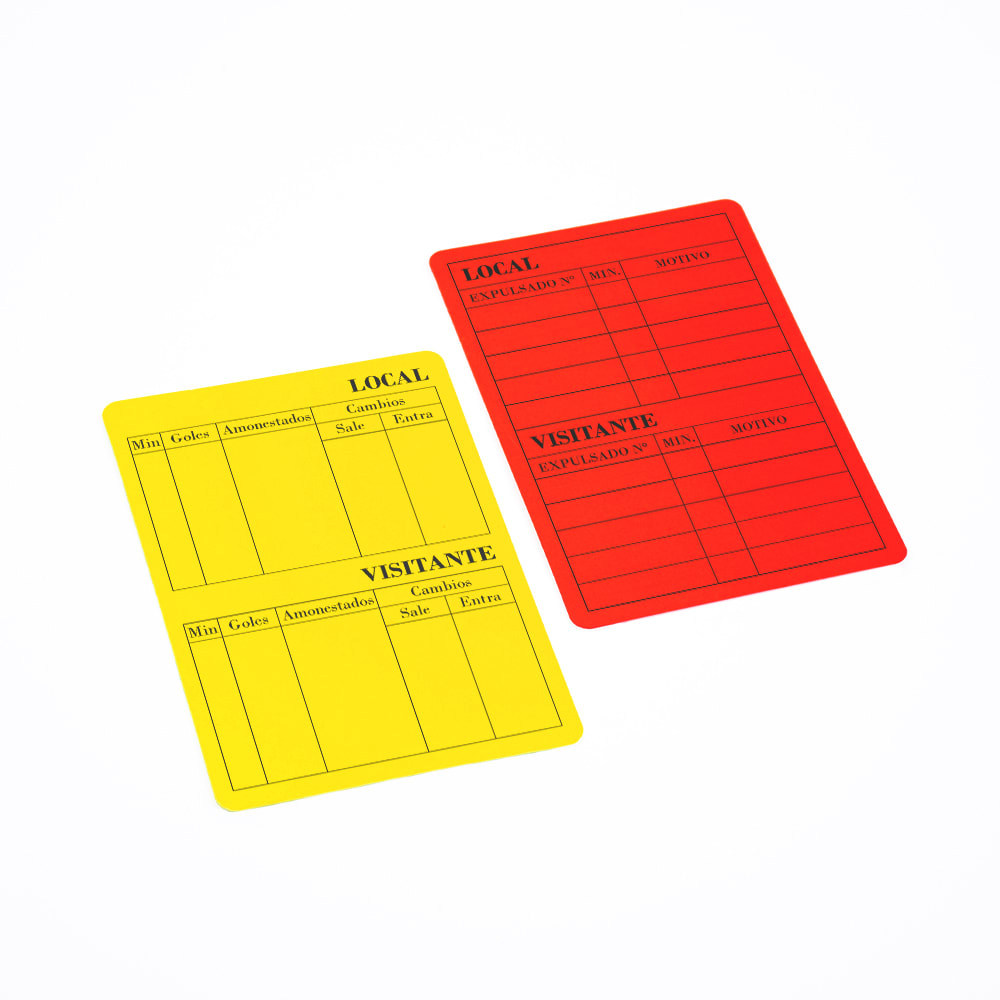 TARJETA ARBITRO FUTBOL FORCE