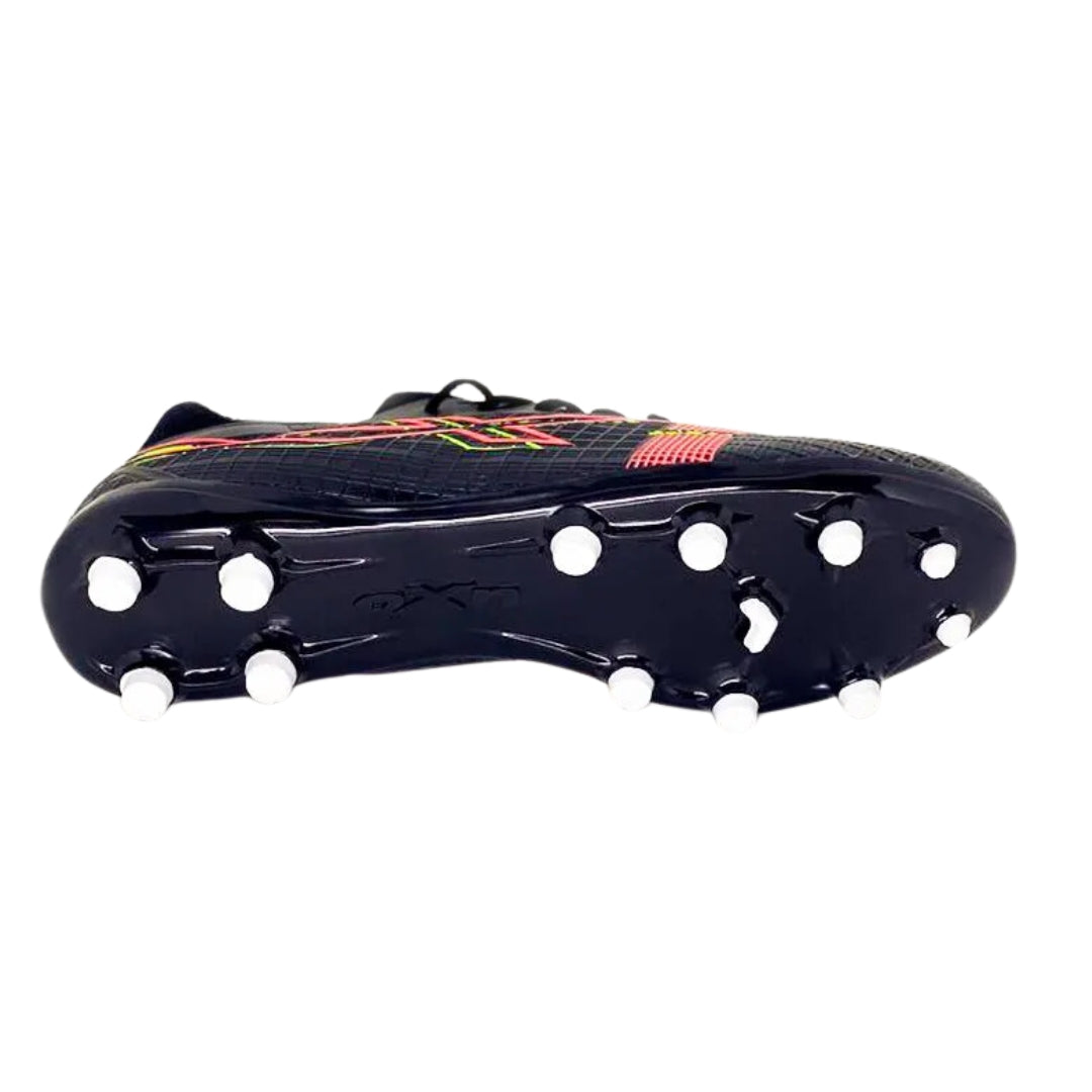 Zapato Fútbol OXN Velox 4 Neo Campo Pvc Preto/Coral/Lima