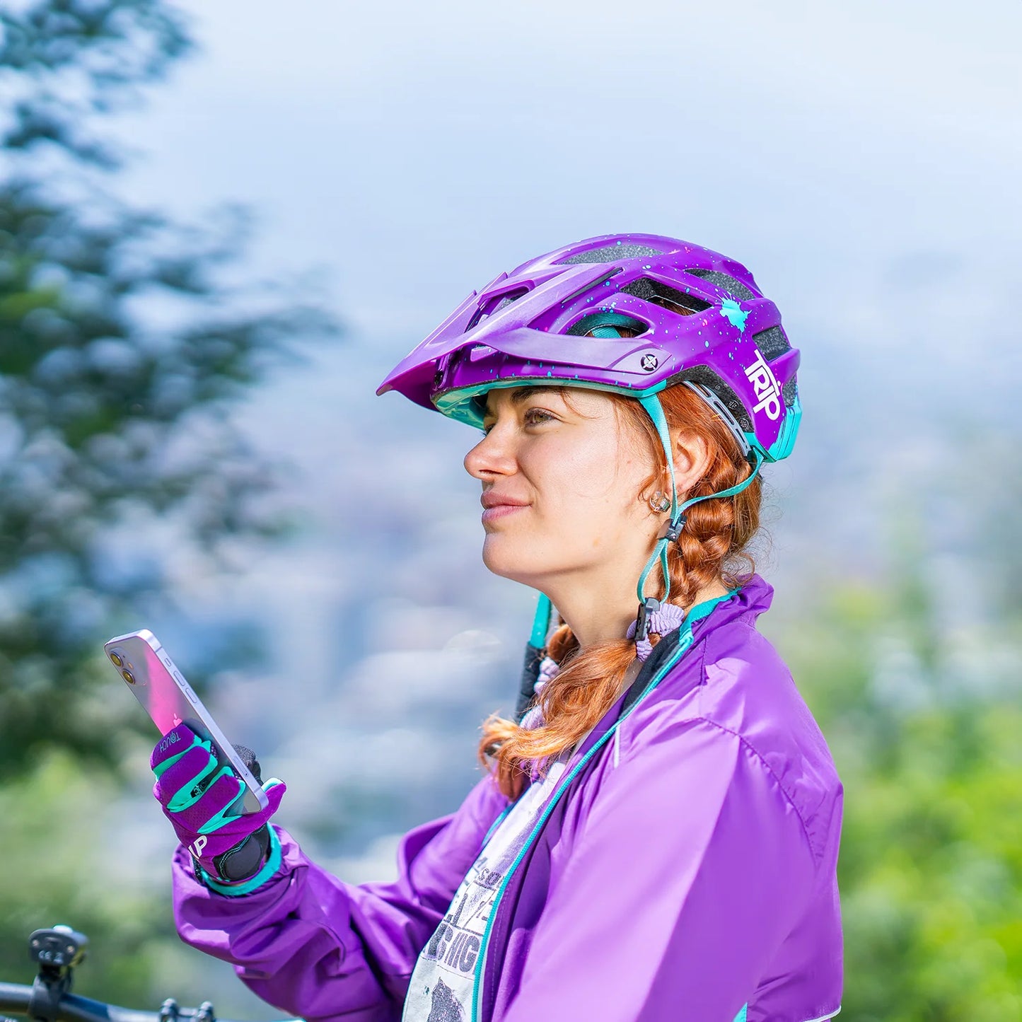 CASCO CICLISMO TRIP ENDURO PURPLE BLUE