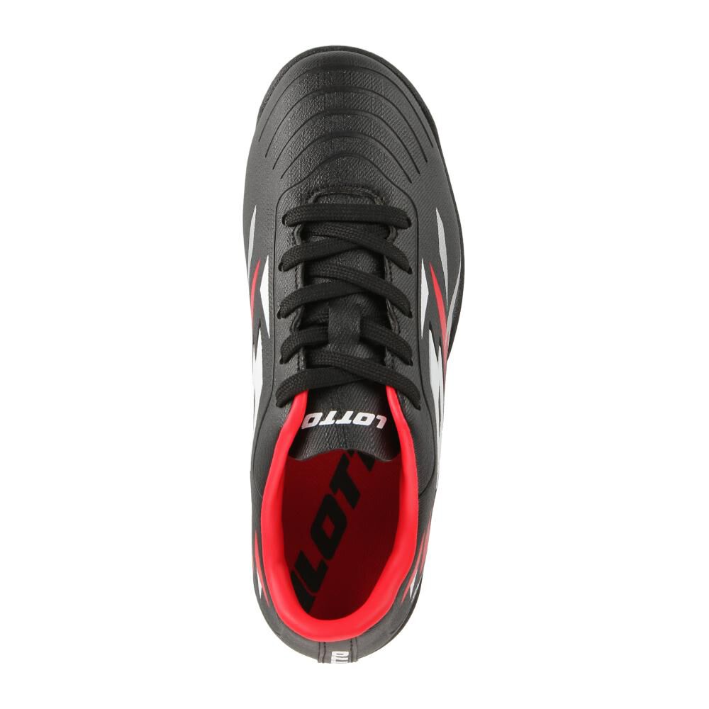 Zapato baby Fútbol Lotto Solista Tf Negro rojo J0469-1
