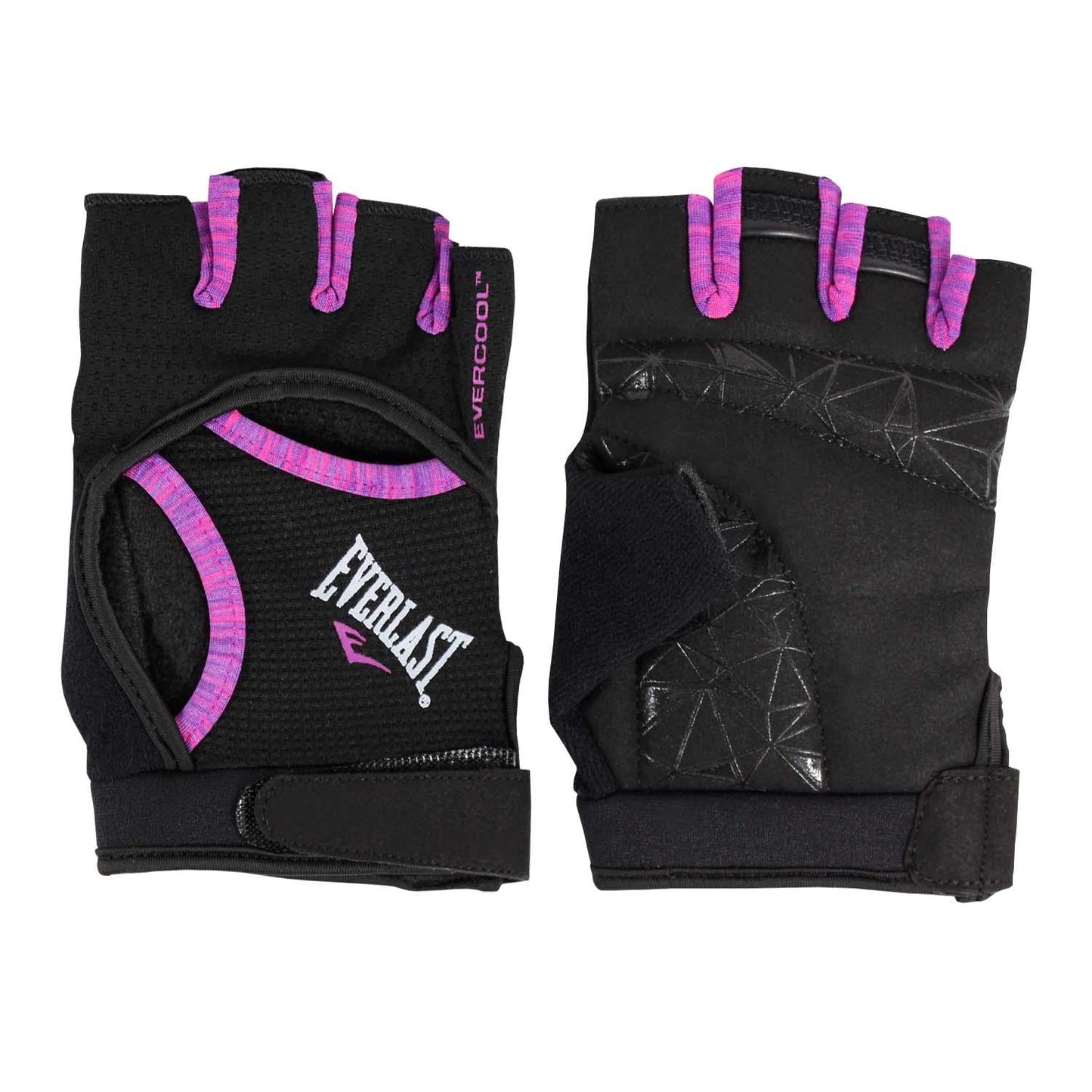 GUANTE EVERLAST FITNESS VENTO MUJER NEGRO ROSADO