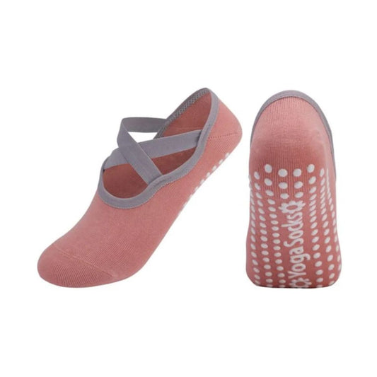 CALCETA YOGA FORCE ANTIDESLIZANTE 35-39 ROSADO