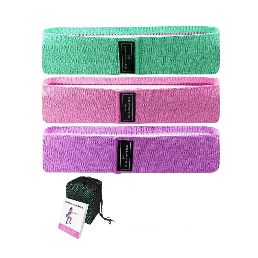 SET 3 BANDAS DE RESISTENCIA TELA CERRADAS CIVER