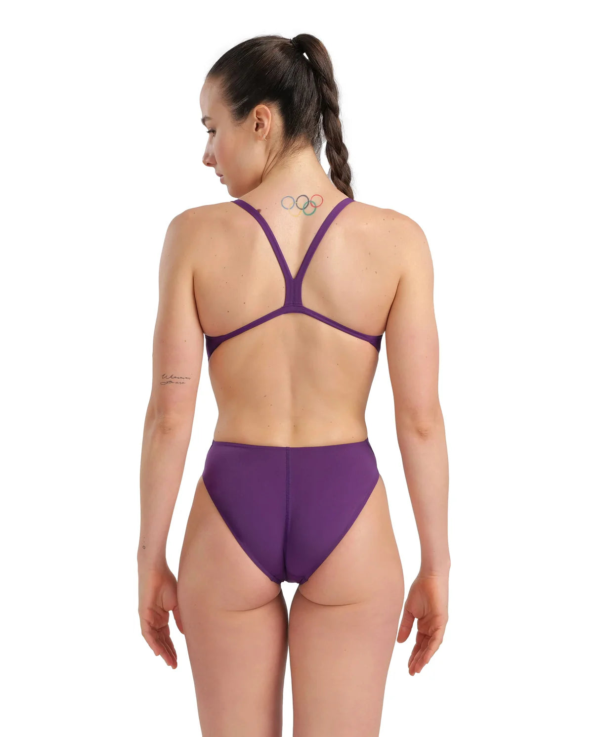 TRAJE BAÑO ARENA MUJER TEAM SWIMSUIT CHALLENGE SOLID PLUM