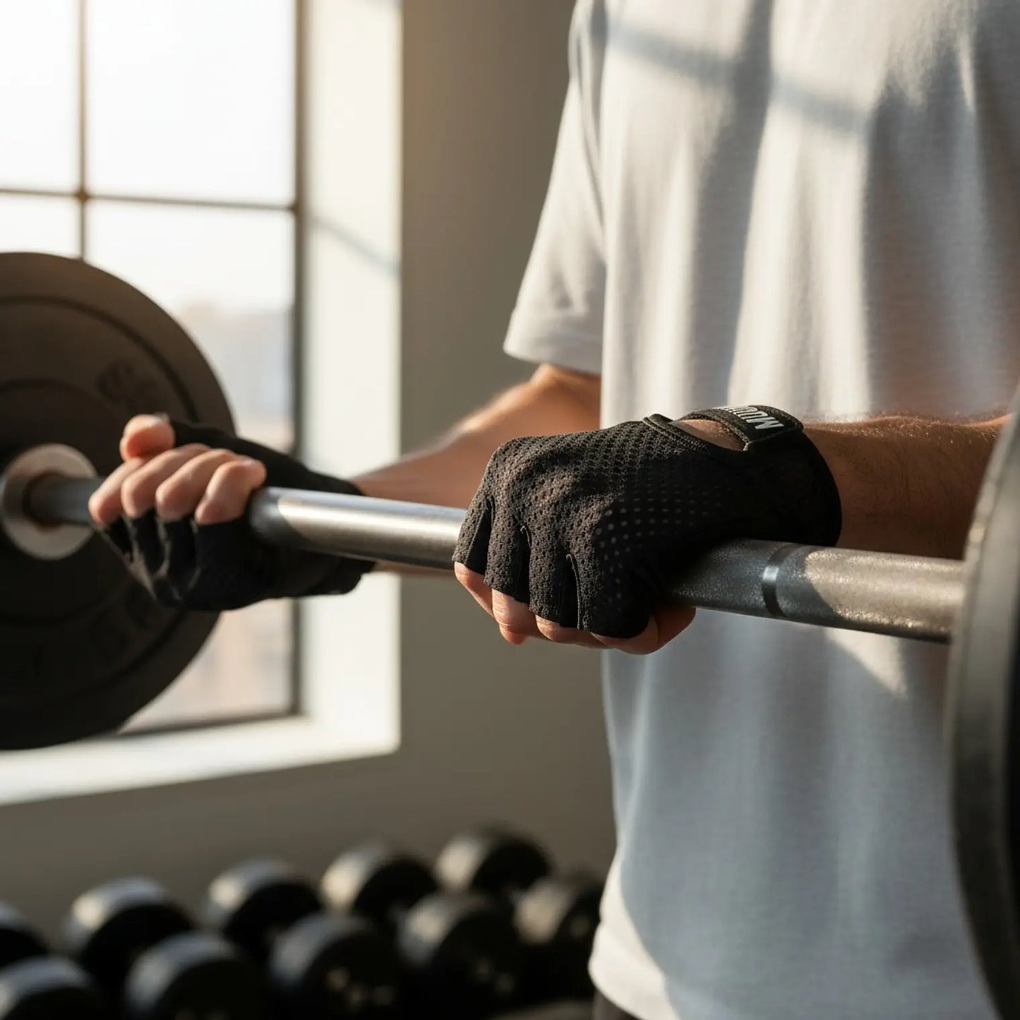 GUANTE FITNESS MUUK FIT GRIP NEGRO