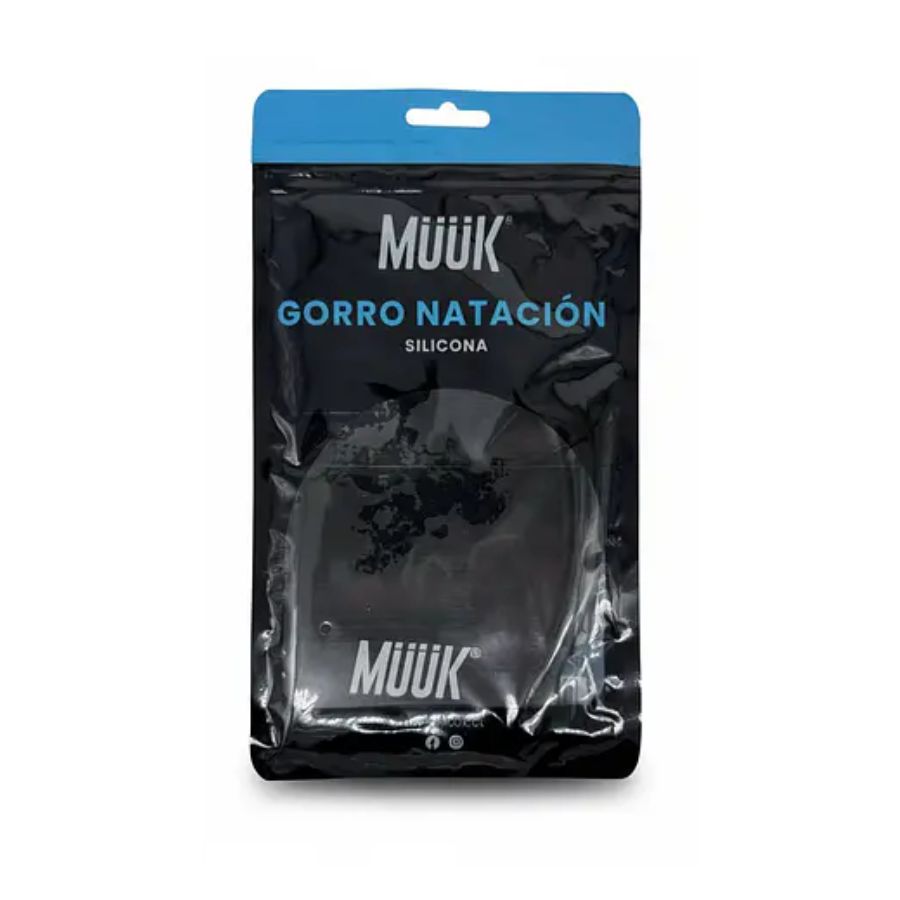 GORRO NATACION MUUK SILICONA NEGRO