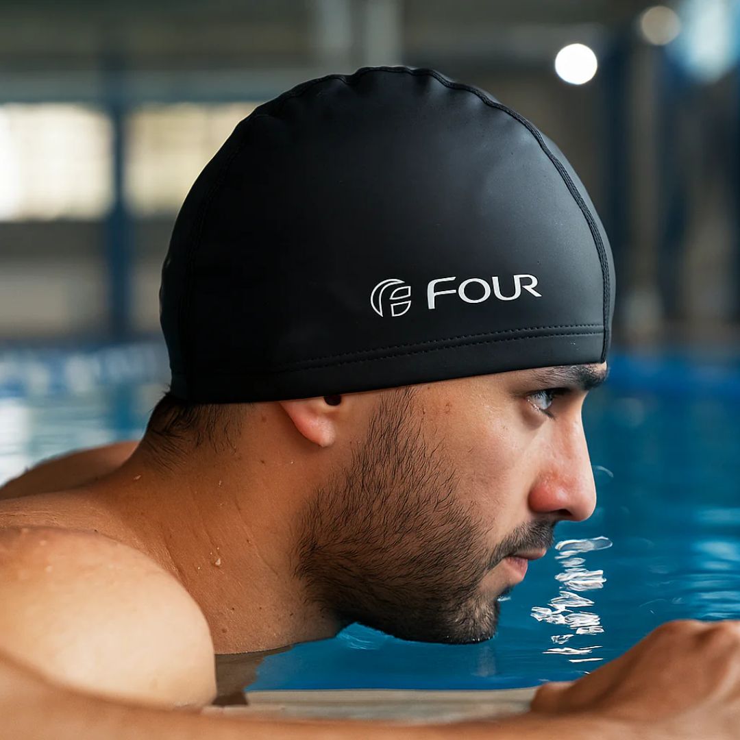 GORRO NATACION FOUR POLIFLEX NEGRO