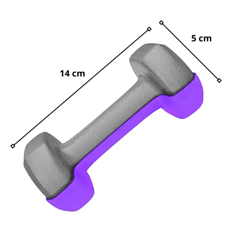 MANCUERNA RECUBIERTA PAR 1KG MORADO LS