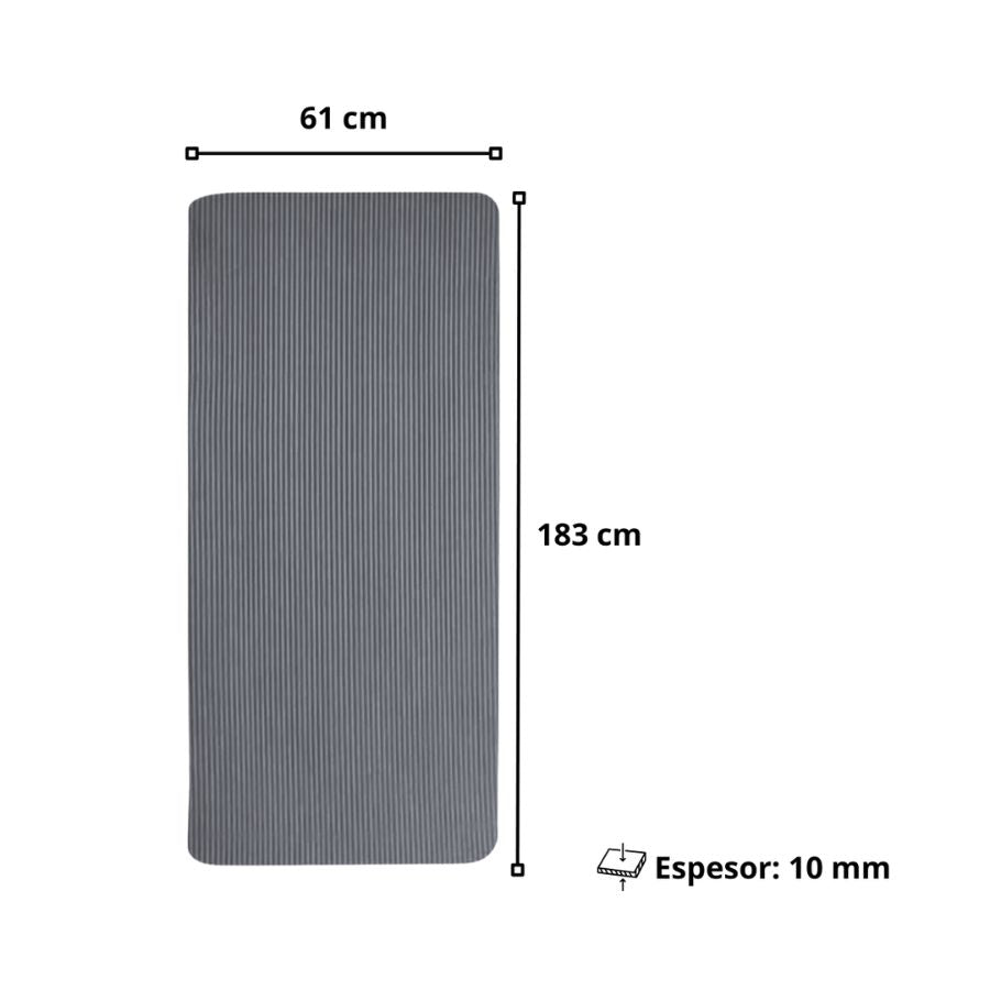 MAT DE YOGA NBR GRIS 10MM