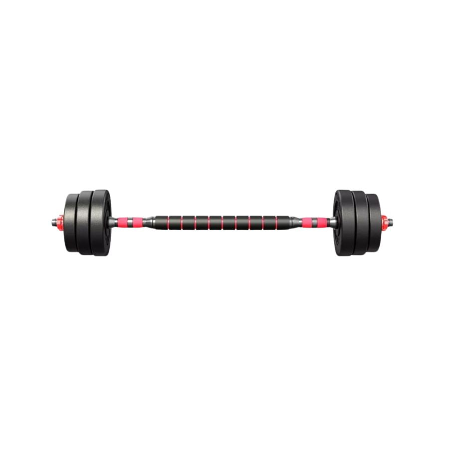 SET MANCUERNAS PVC 20KG + BARRA EXTENSIBLE