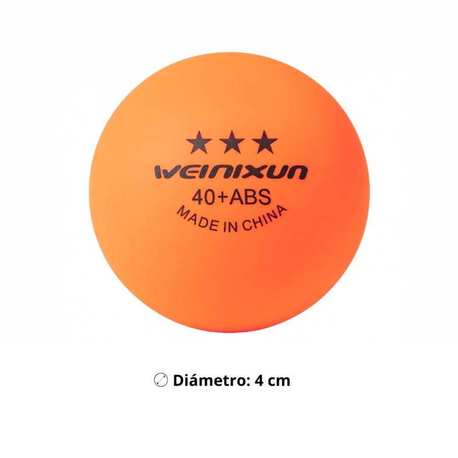 SET 6 PELOTAS PING PONG WEINIXUN 3STAR NARANJA