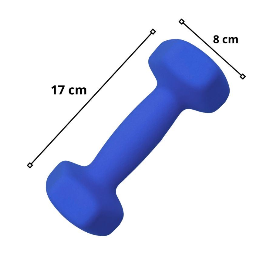 MANCUERNA RECUBIERTA PAR 2KG AZUL LS