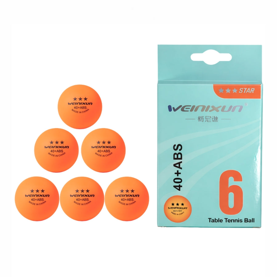 SET 6 PELOTAS PING PONG WEINIXUN 3STAR NARANJA