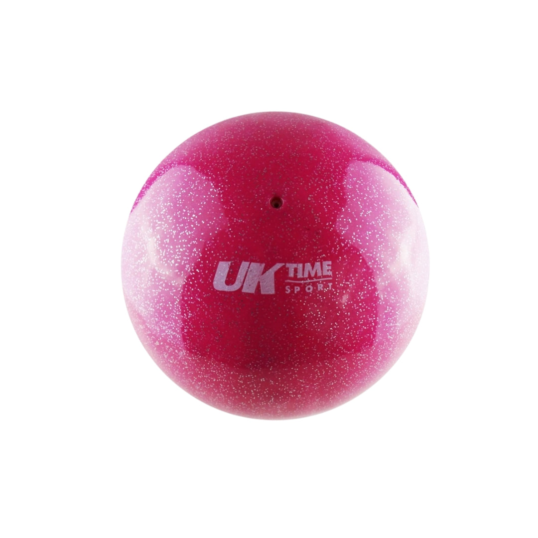 BALON GIMNASIA RITMICA GLITTER LISO ROSADO Nº6