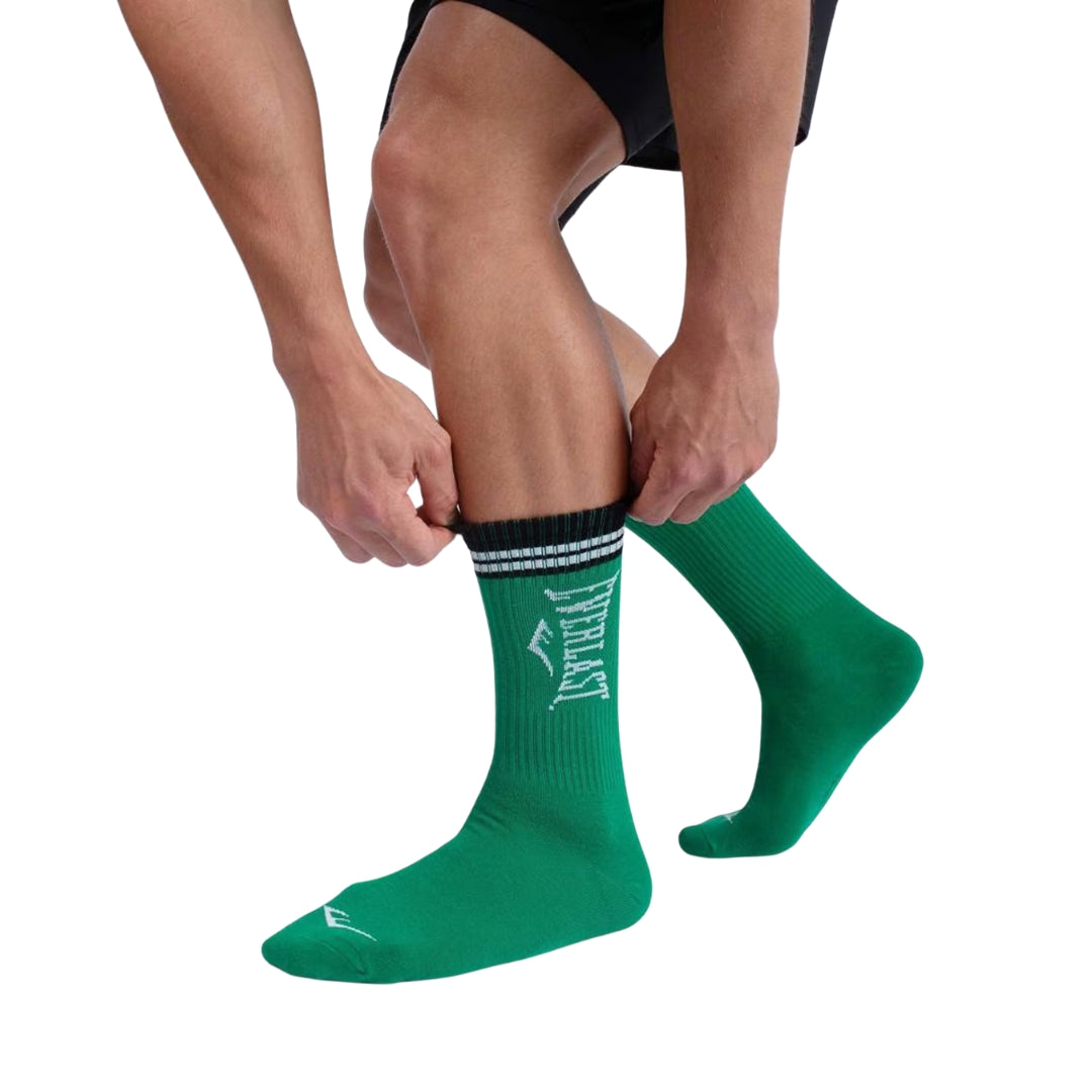 Tripack Calcetines Everlast Roma Verde-Negro-Blanco