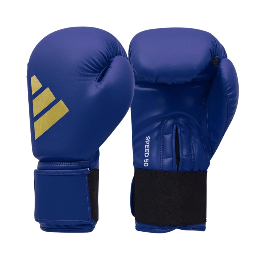 GUANTE BOX ADIDAS SPEED 50 AZUL DORADO
