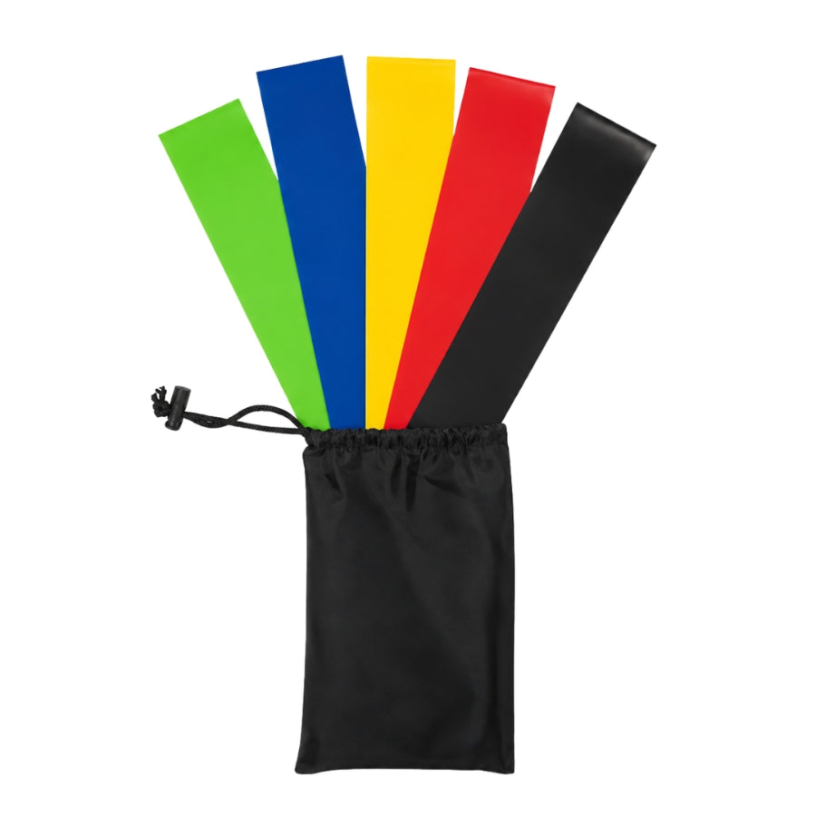 SET 5 BANDAS DE RESISTENCIA ELASTICADAS CERRADAS MULTICOLOR LS