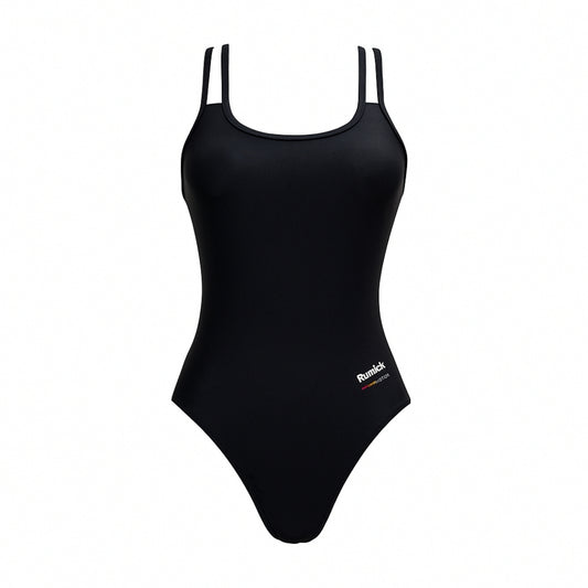 TRAJE BAÑO RUNICK MUJER CLASICO NEGRO