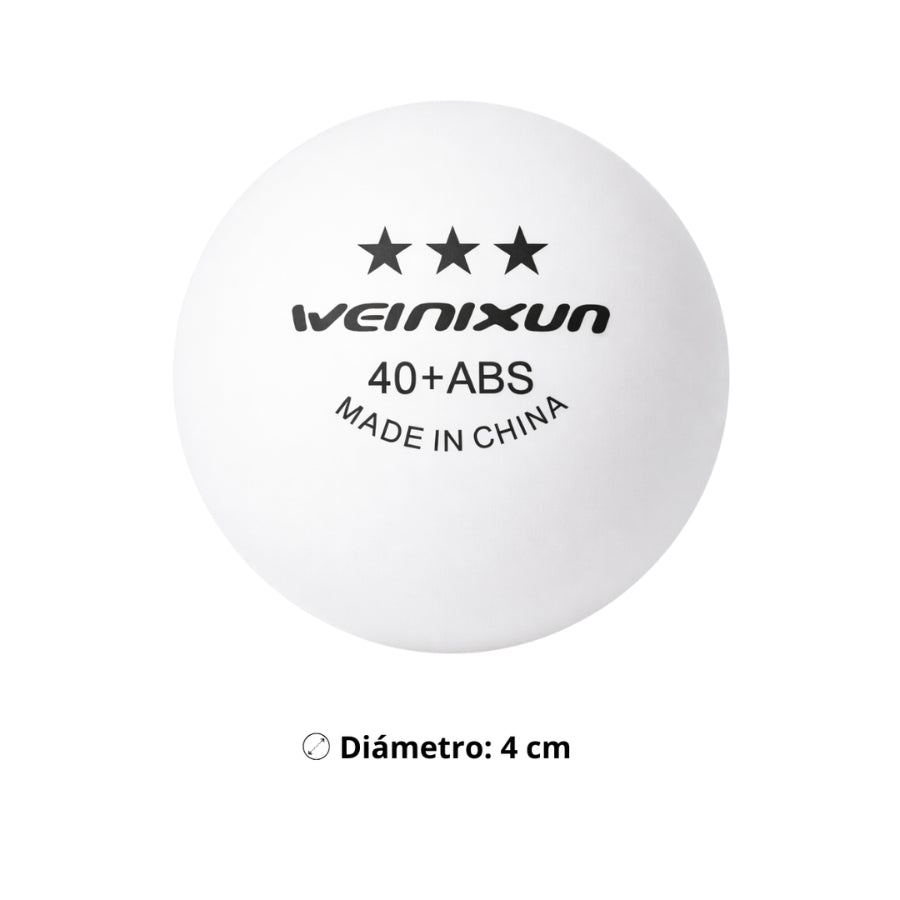SET 6 PELOTAS PING PONG WEINIXUN 3STAR BLANCA