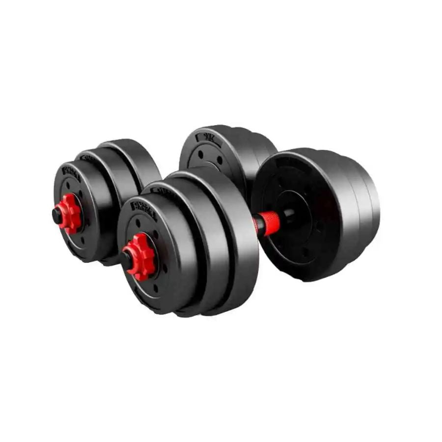 SET MANCUERNAS PVC 20KG + BARRA EXTENSIBLE