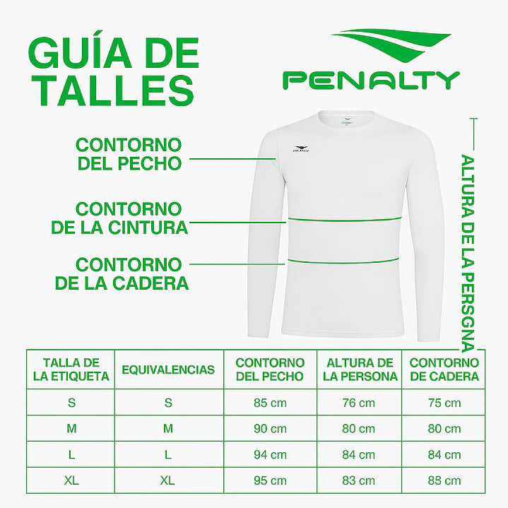 PRIMERA CAPA PENALTY SKIN TERMICA MANGA LARGA 075 BLANCO
