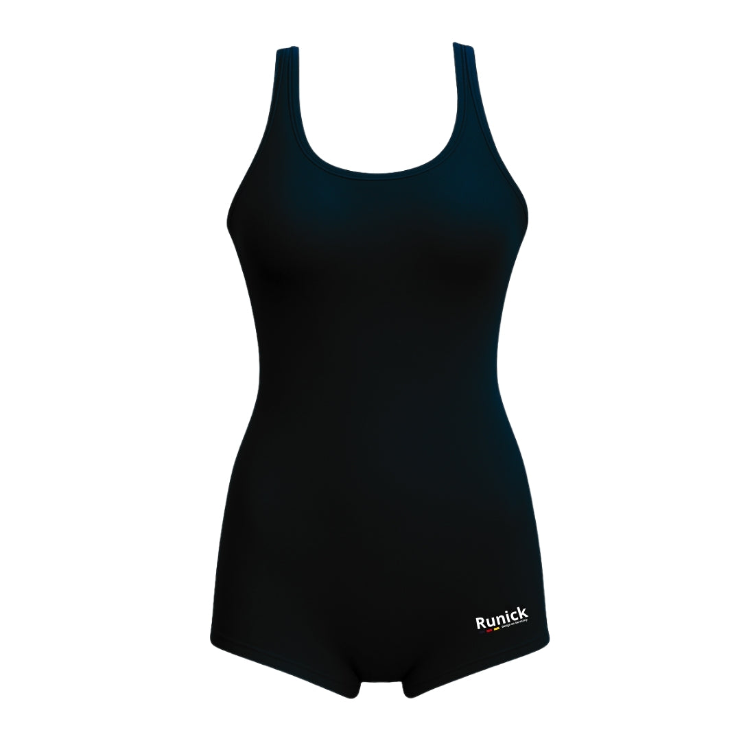 TRAJE BAÑO RUNICK MUJER TIPO BOXER NEGRO