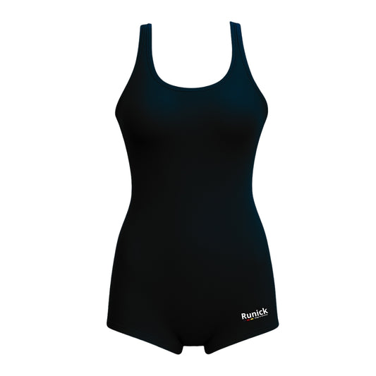 TRAJE BAÑO RUNICK MUJER TIPO BOXER NEGRO