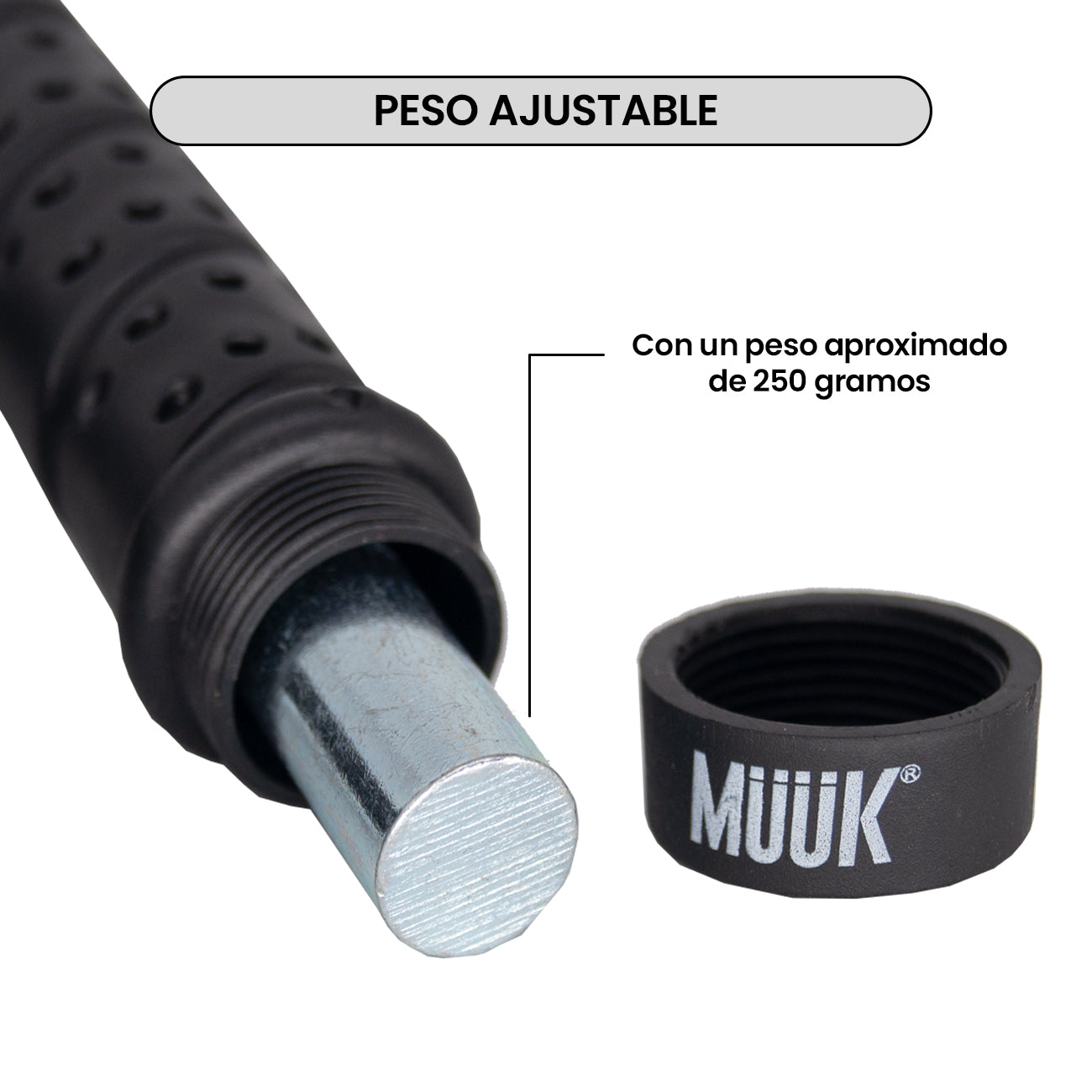 CUERDA DE SALTO MUUK PIOLA DE ACERO