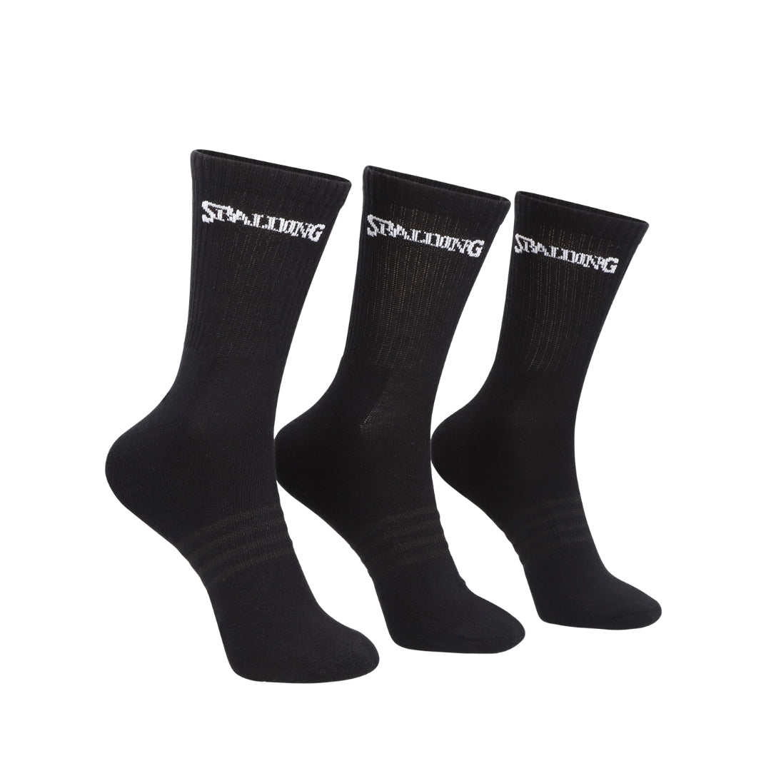 TRIPACK CALCETINES SPALDING MEDIOS NEGRO
