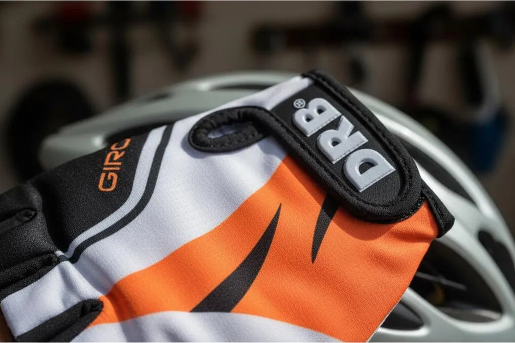 GUANTE CICLISMO DRB GIRO 2.0 INFANTIL BLANCO NARANJO