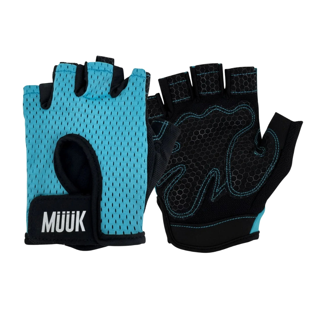 GUANTE FITNESS MUUK FIT GRIP CELESTE