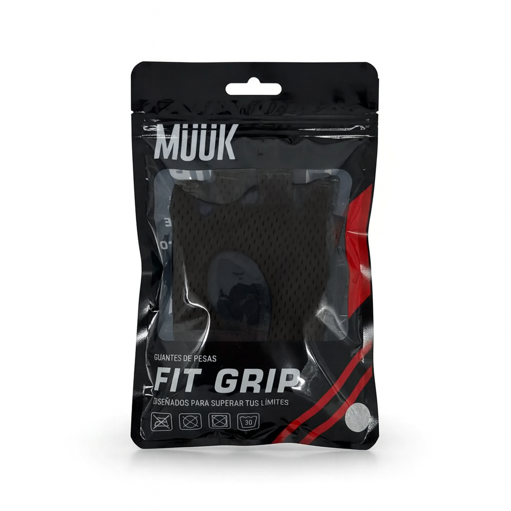 GUANTE FITNESS MUUK FIT GRIP NEGRO