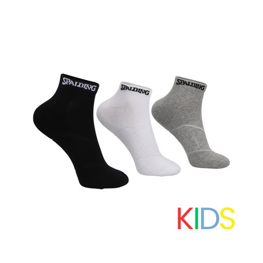 Tripack Calcetas Spalding Tricolor Caña Baja Kids