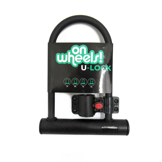 CANDADO U-LOCK ONWHEELS CORTO CON SOPORTE - NEGRO