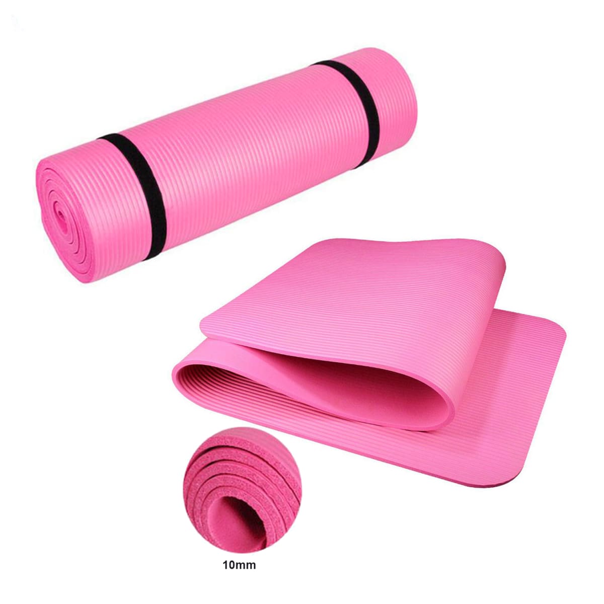 MAT DE YOGA NBR ROSADO 10MM
