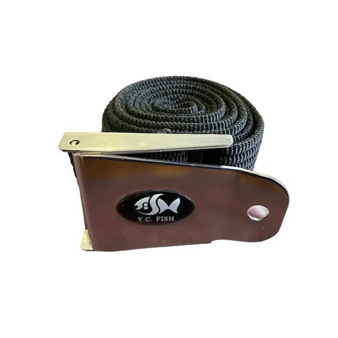 CINTURON BUCEO Y.C HEBILLA METALICA NEGRO 2MT