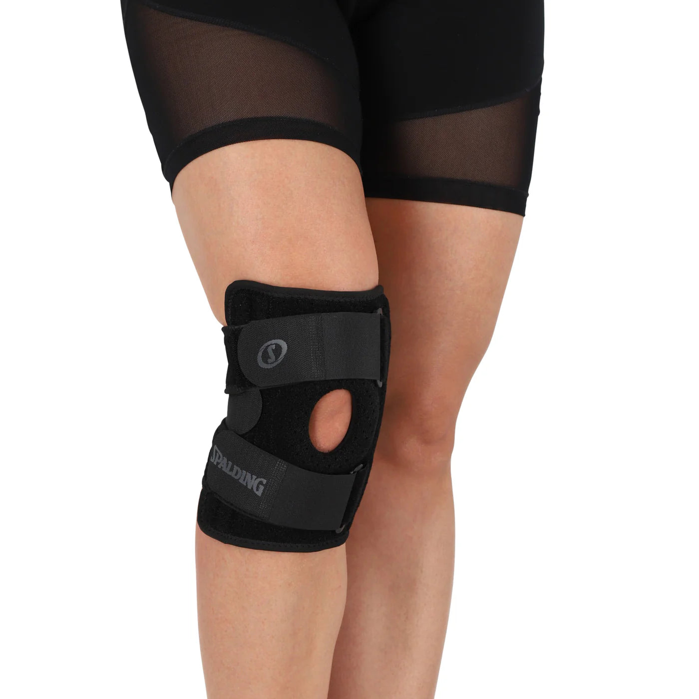 RODILLERA CON VELCRO SPALDING NEGRO