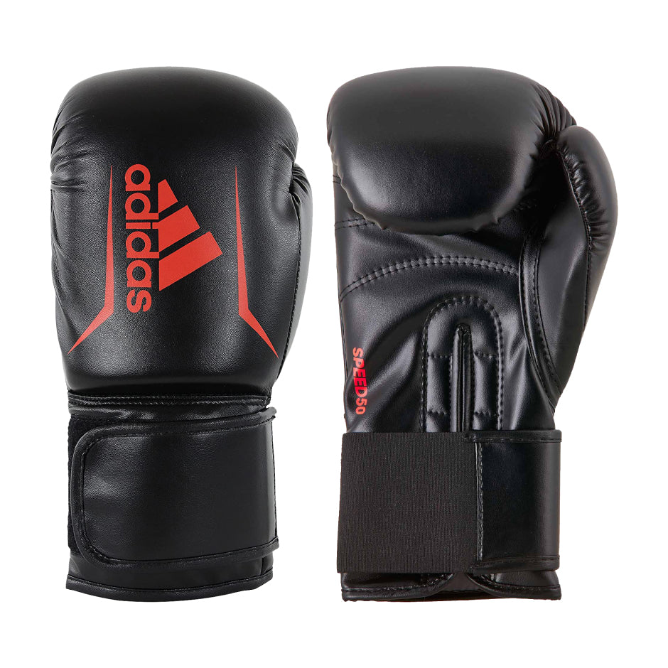 GUANTE BOX ADIDAS SPEED 50 NEGRO ROJO