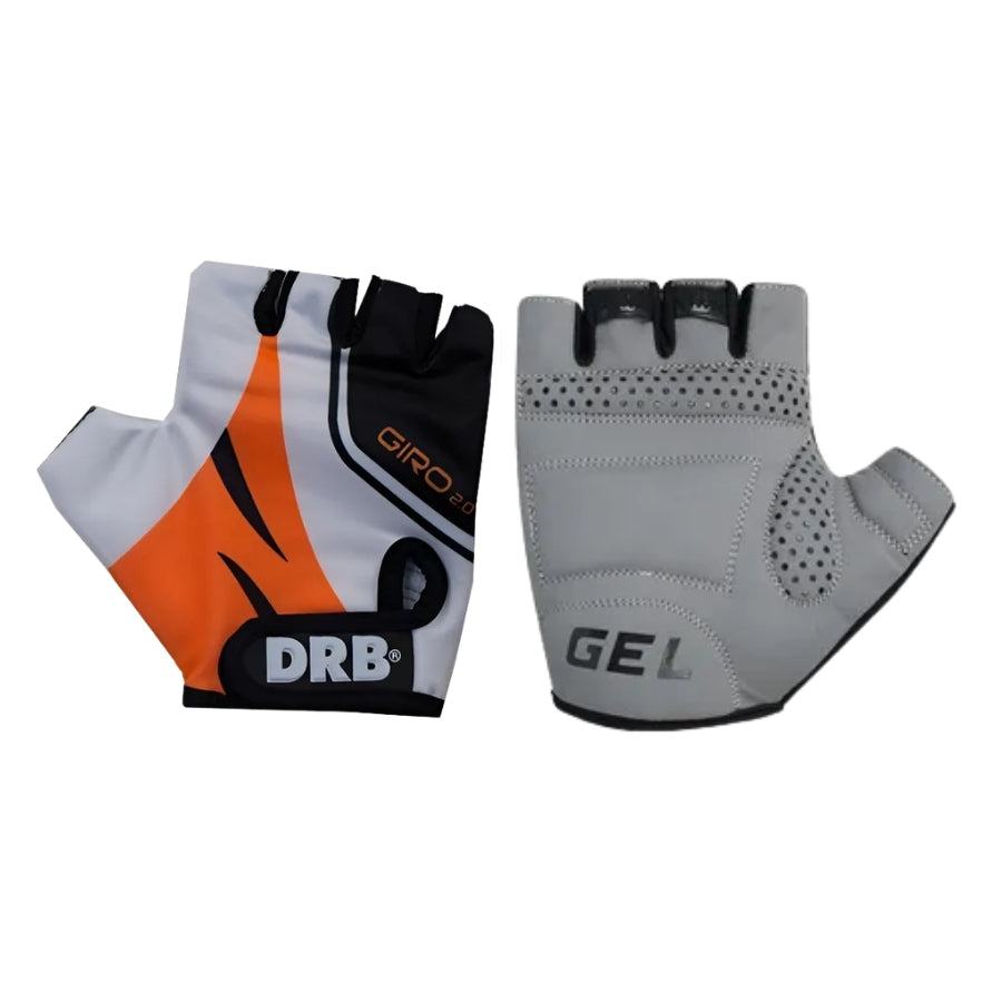 GUANTE CICLISMO DRB GIRO 2.0 INFANTIL BLANCO NARANJO
